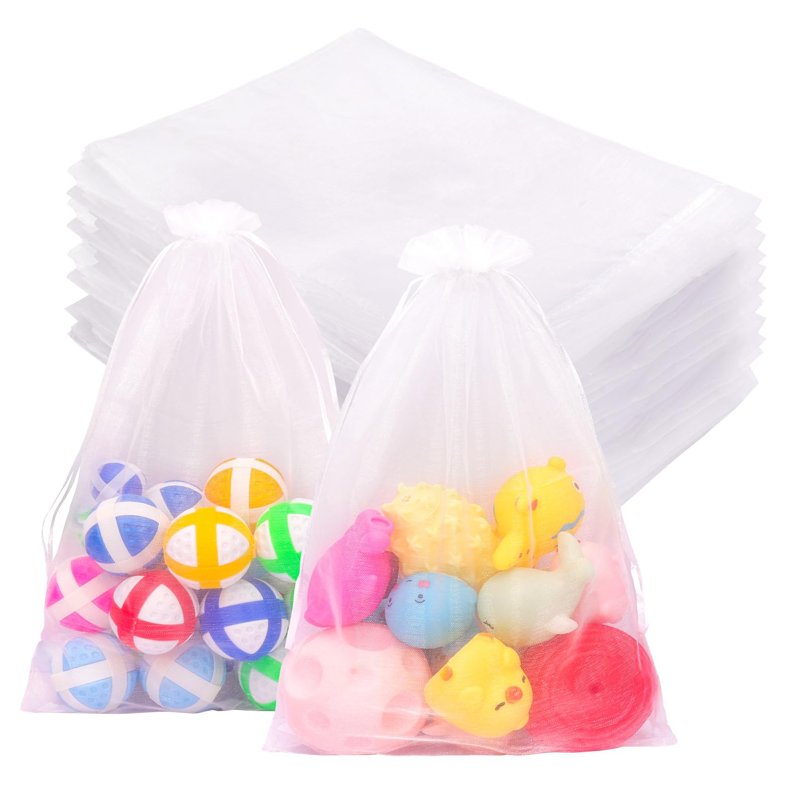 50 PCS 8x12 Organza Bags, gift wrap Bags for Party,Wedding Favor Bags with Drawstring, Festival, Makeup Organza Favor Bags,drawstring goody bags,