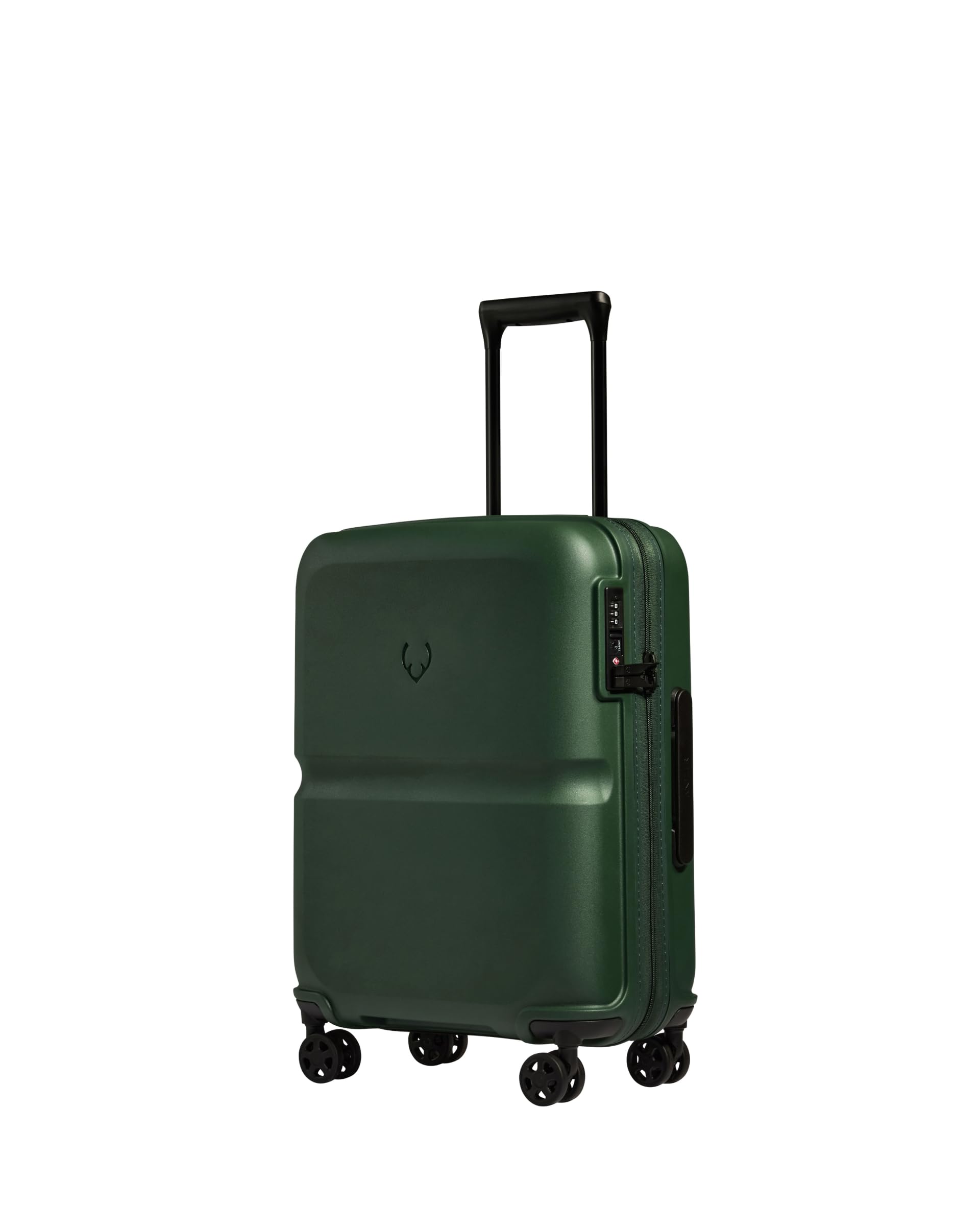 ANTLER - Single Stripe Hard Shell Cabin Suitcase, 55x40x20cm 39L, Lightweight, 4 Spinner Wheels - Adjustable Handle, Carry On Luggage Approved by easyjet, Ryanair & British Airways, TSA Lock - Green