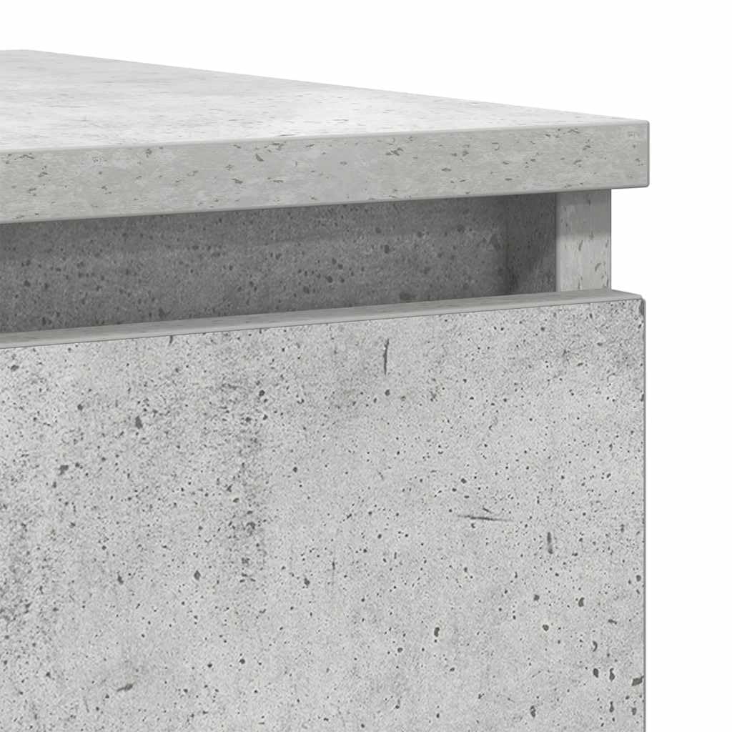 vidaXL Buffet Gris béton 100x35x76 cm Bois d'ingénierie