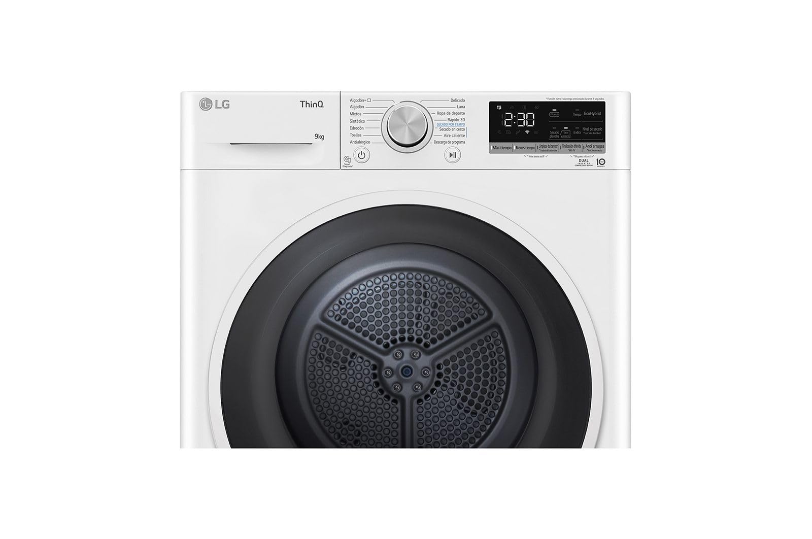LG RH90V5AV6N Asciugatrice Smart a Carica Frontale 9 Kg, Libera Installazione, Classe D, Intelligenza Artificiale, 60 x 69 x 85 cm - Bianco