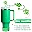 Stanley Cup Accessories Set,Including 2 Pcs 0.4in Straw Cover, 1 Silicone Spill-Proof Stopper Set of 3, 1 Cute Flower Handle Charm, 1 Silicone Boot Fits Stanley 40&30 Oz Tumbler (Meadow)
