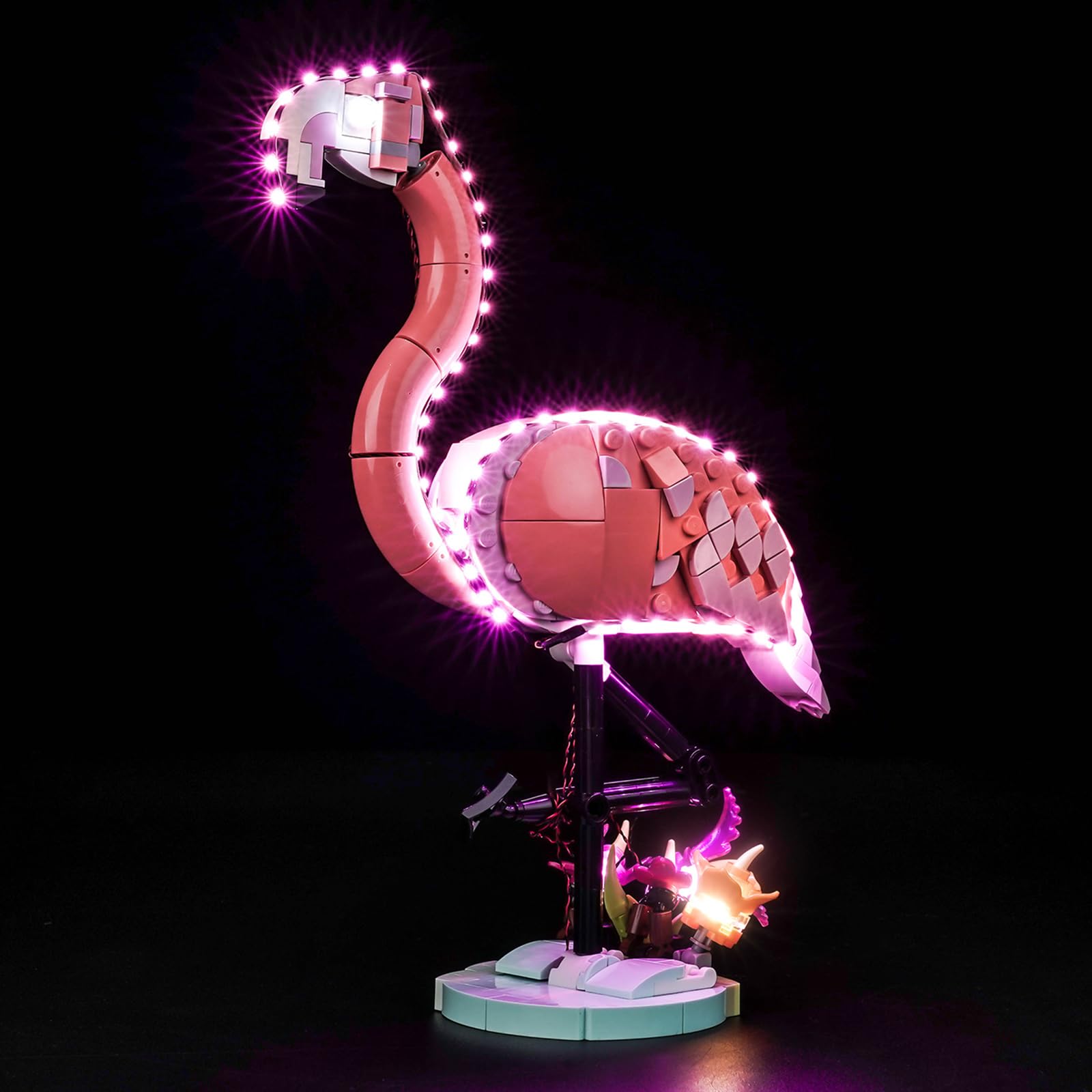 LocoLee Licht Set Kompatibel mit Lego 31170 Wilde Tiere: Rosa Flamingo, Nur Lichter Set, Licht Beleuchtung Set Compatible with Lego Wild Animals: Pink Flamingo 31170 (Nicht enthalten Modellset)