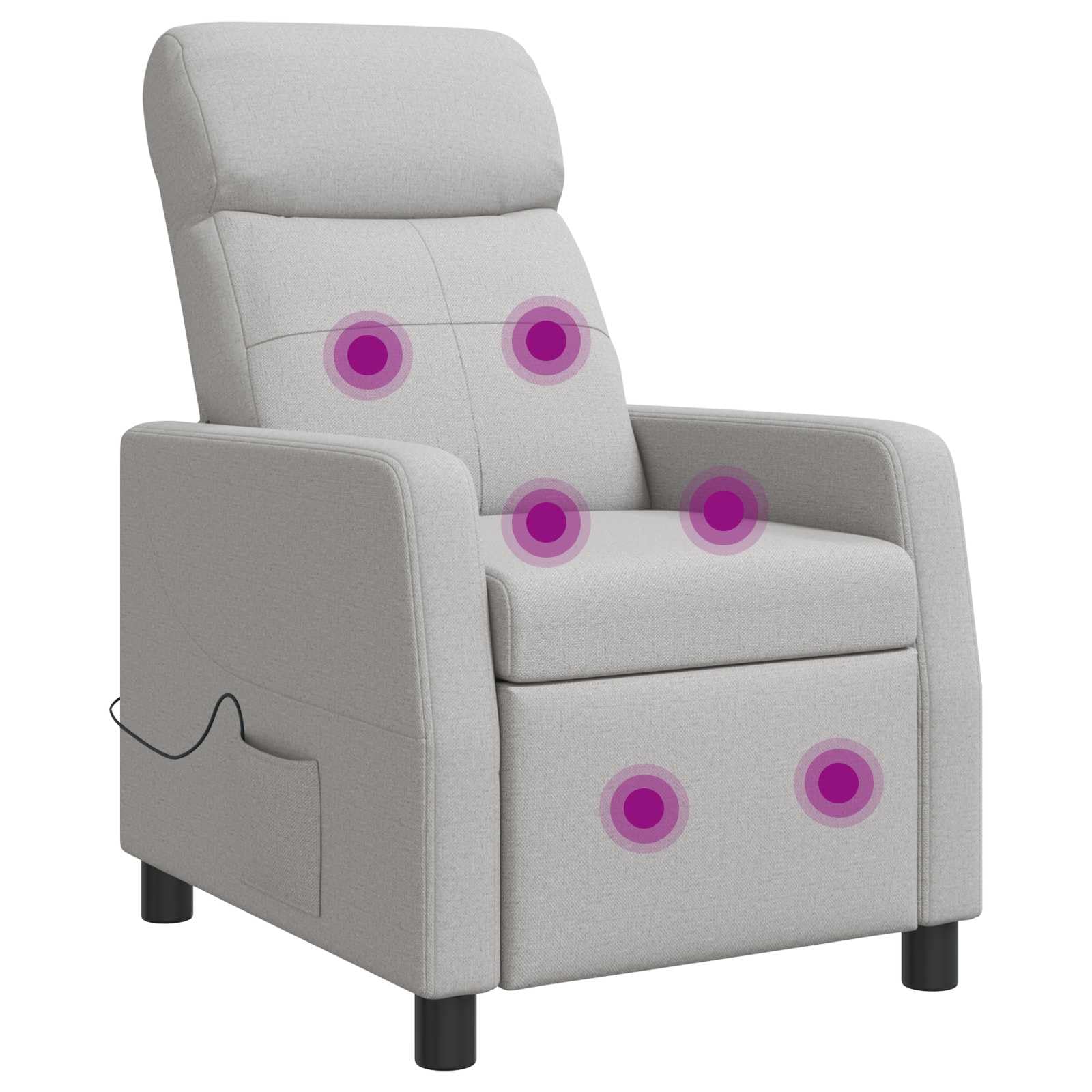 Poltrona relax grigio nuvola 100% poliestere con schienale