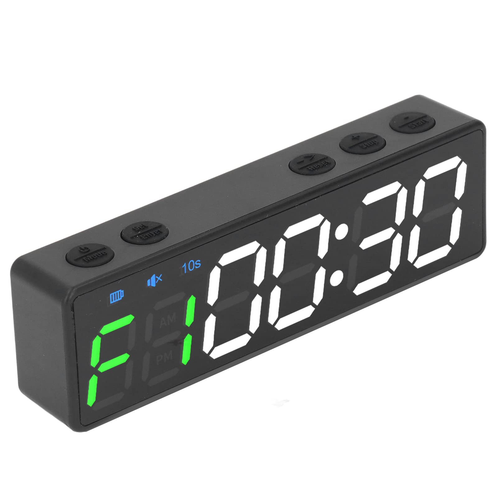 Interval Timer, Gym Timer Magnetic Spine 12 Function for Home (Green and White)-image-28