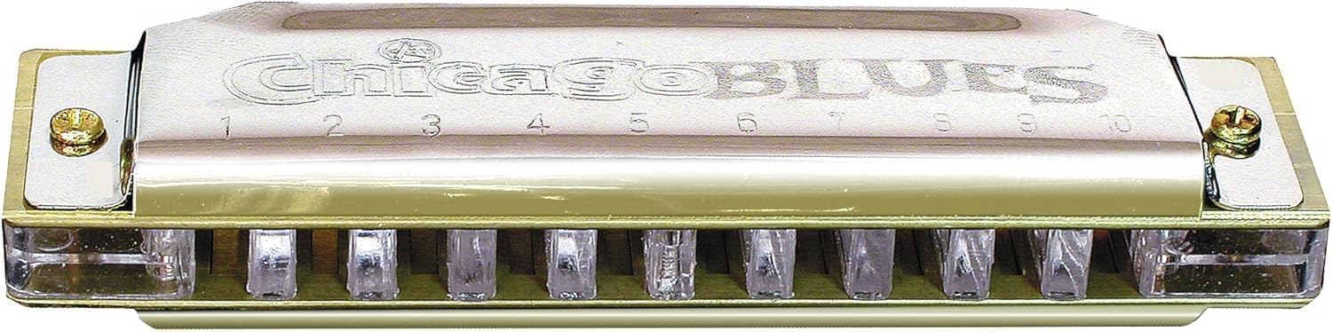 Harmonica-Party Pack of 6, Kay Chicago Blues, (6) Key of C, 10 Holes -20 Tones, Traditional Blues Harmonica for Adults, Beginners, Professionals Since 1976