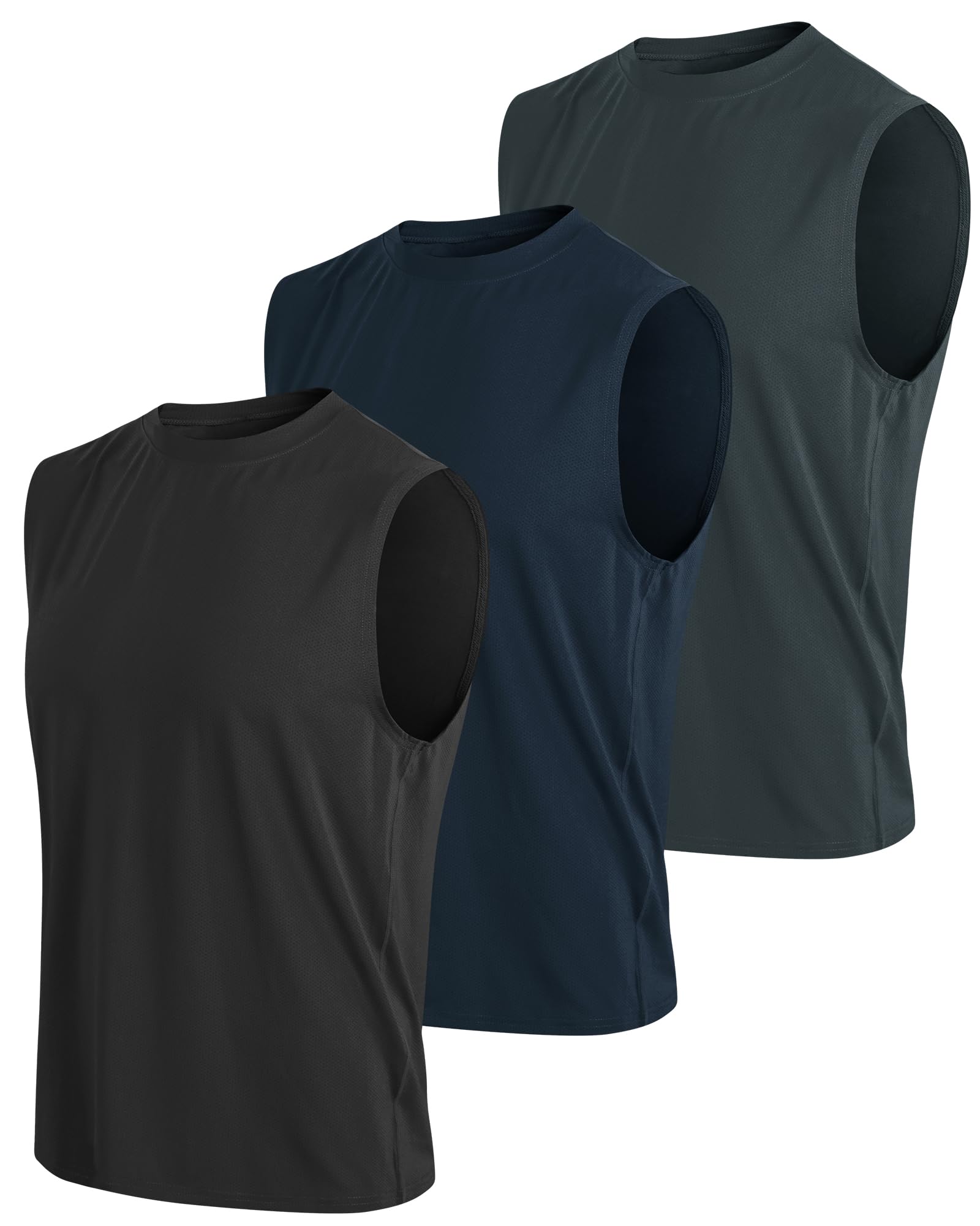 MEETYOO 3/5 Pack Tank Top Herren Sport, Muskelshirts Herren & Unterhemd Herren - Leicht, Feuchtigkeitsableitend, Schnelltrocknend, Ideal für Das Gym Oder Den Alltag
