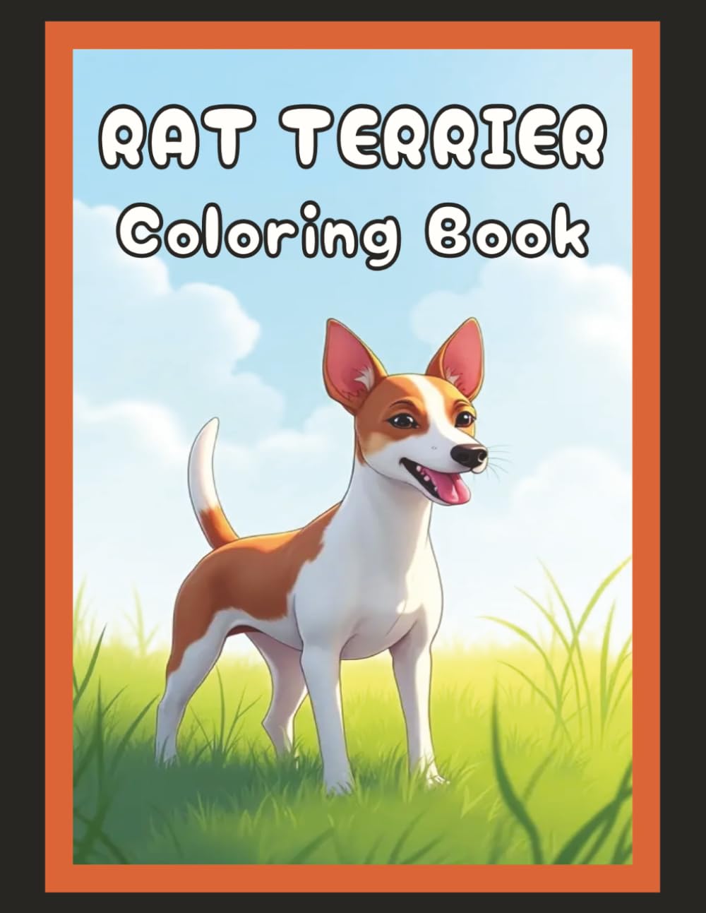 Rat Terrier Coloring Book: Realistic Dog & Puppy Picture Pages with 60 Lined Drawings of Doggy Outdoor Adventures in Park, Mountain, City, Lake, Snow, ... Scenes + More | Art Gift for Kids and Adults