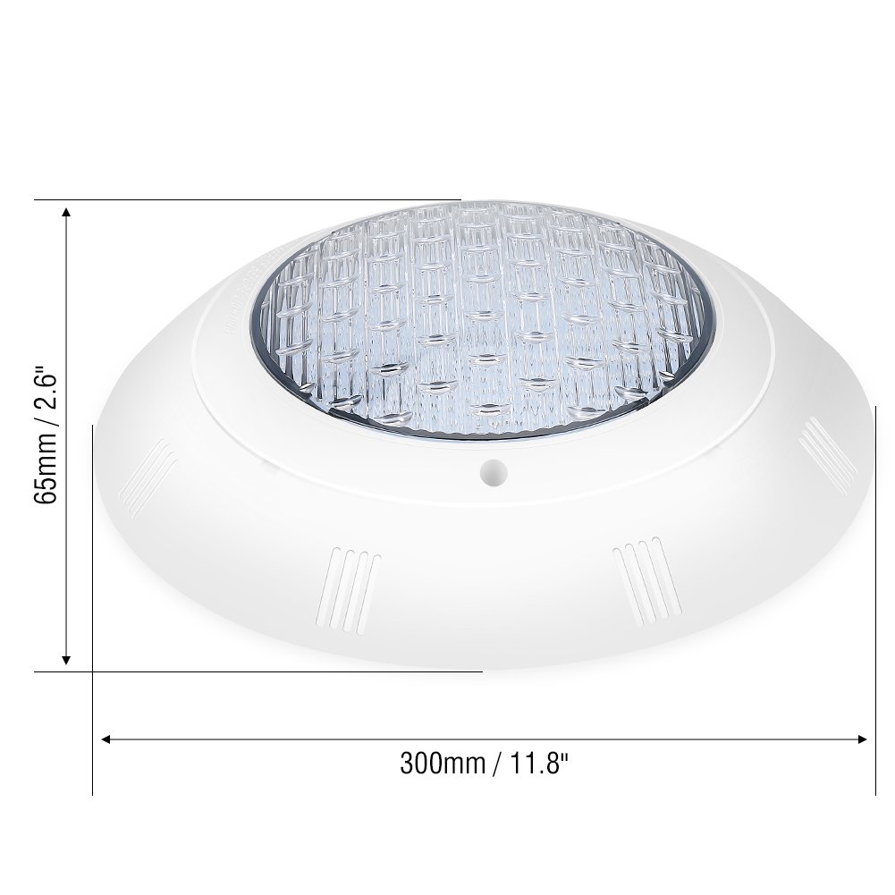 Fabater Podwodne Oświetlenie Basenowe LED o Mocy 18 W z Pilotem, 7-kolorowa Lampa Basenowa RGB, Wodoodporne Oświetlenie Zanurzeniowe IP68 do Basenu, Spa, Stawu, Fontanny, Wielokolorowe z