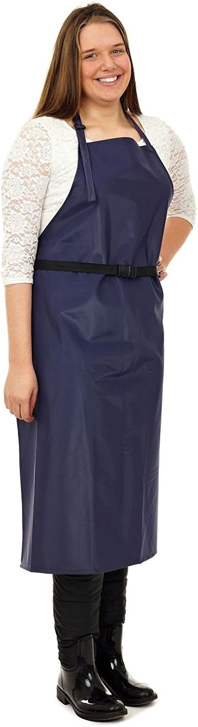 Fineapron Vinyl Waterproof Bib Apron for Men and Women
