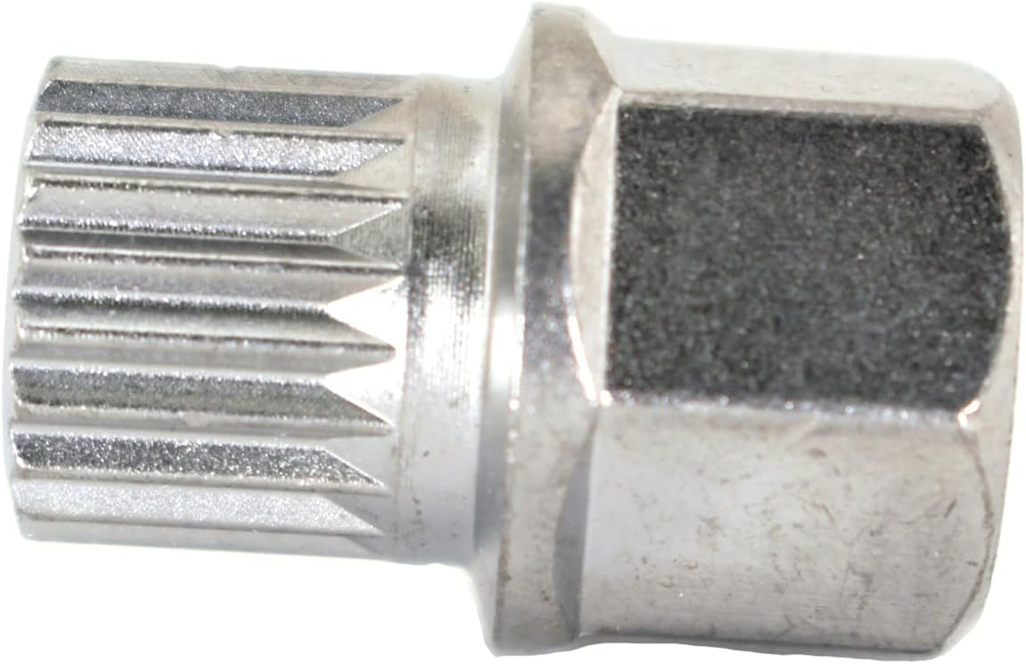 21 pc Wheel Lock Lugnut Anti-Theft Lug Nut Screw Removal Key Socket Set for Bmw with 1/2 Inch Socket Adapter