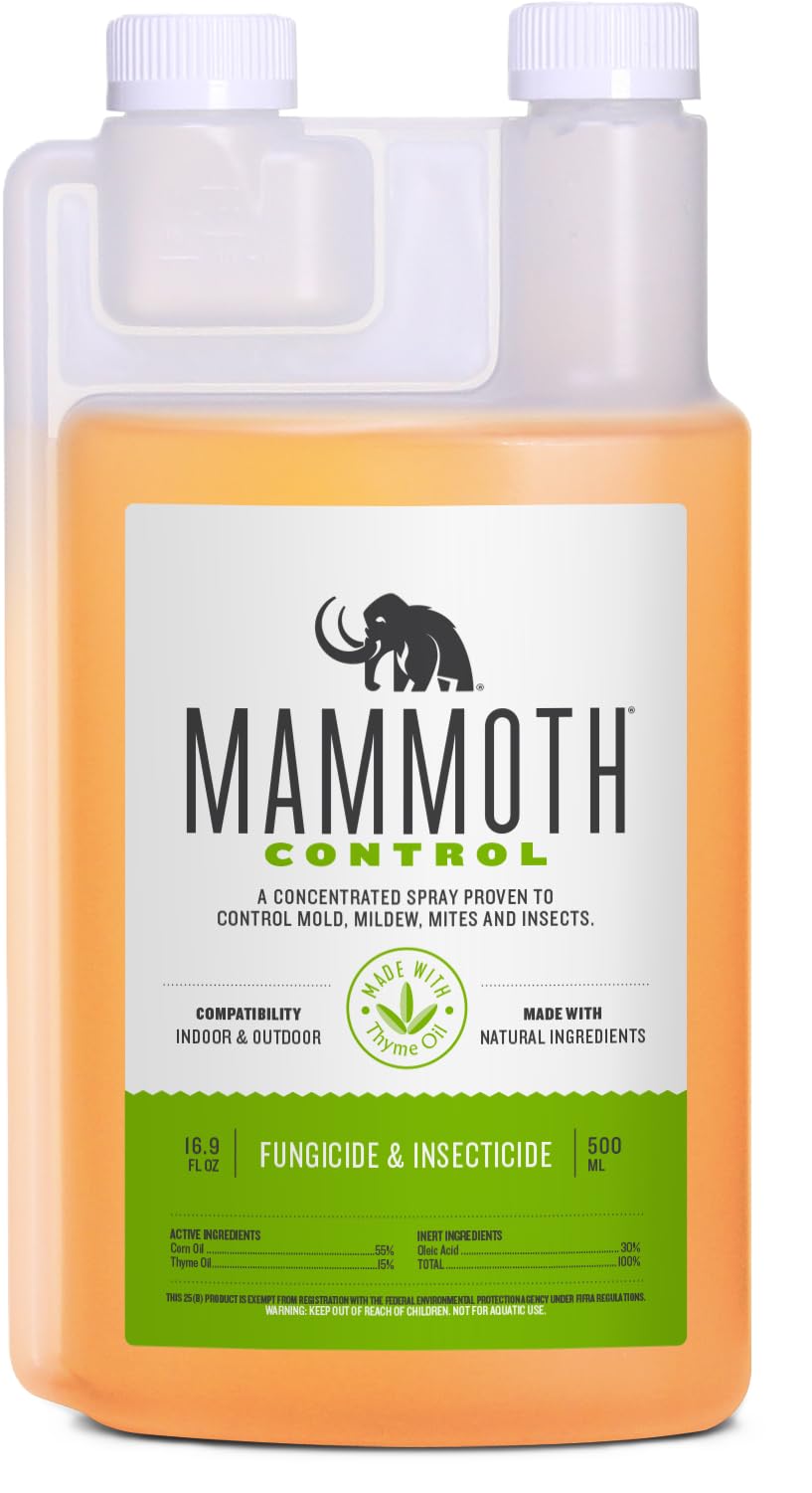 Mammoth Control - Concentrated Miticide, Fungicide and Insecticide - Made with Thyme Oil (500 ml)