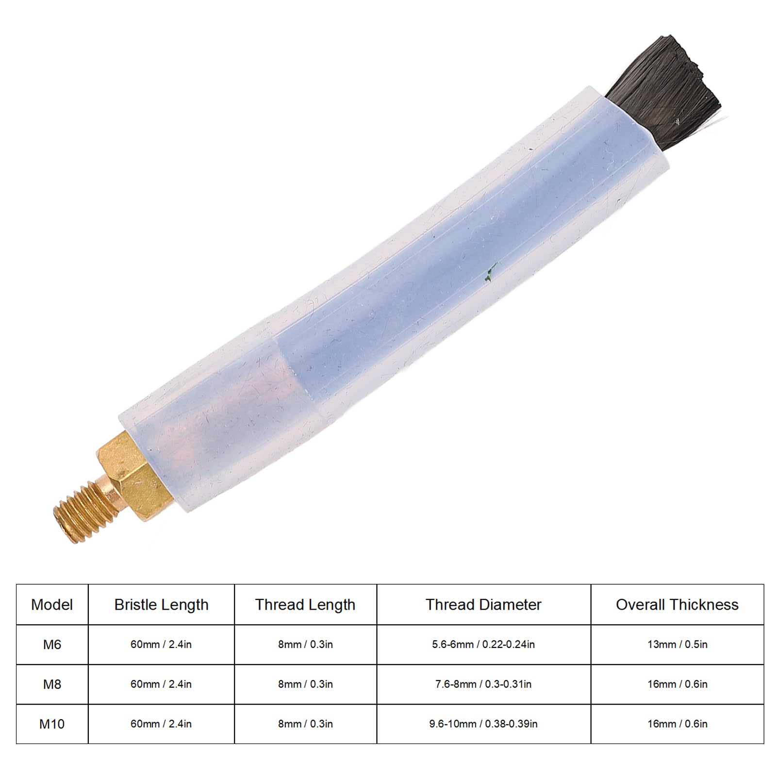 Spazzole per pulizia saldature in ottone e fibra, 5 pezzi, resistenti al calore, per acciaio inox, alluminio, rame