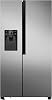 Teknix THSBS1791PLUX American Side by Side Door Fridge Freezer - 562L Capacity - Plumbed Water Dispenser - Frost Free - Stainless Steel, H178.7 x W91.0 x D69.0 cm [Energy Class E]