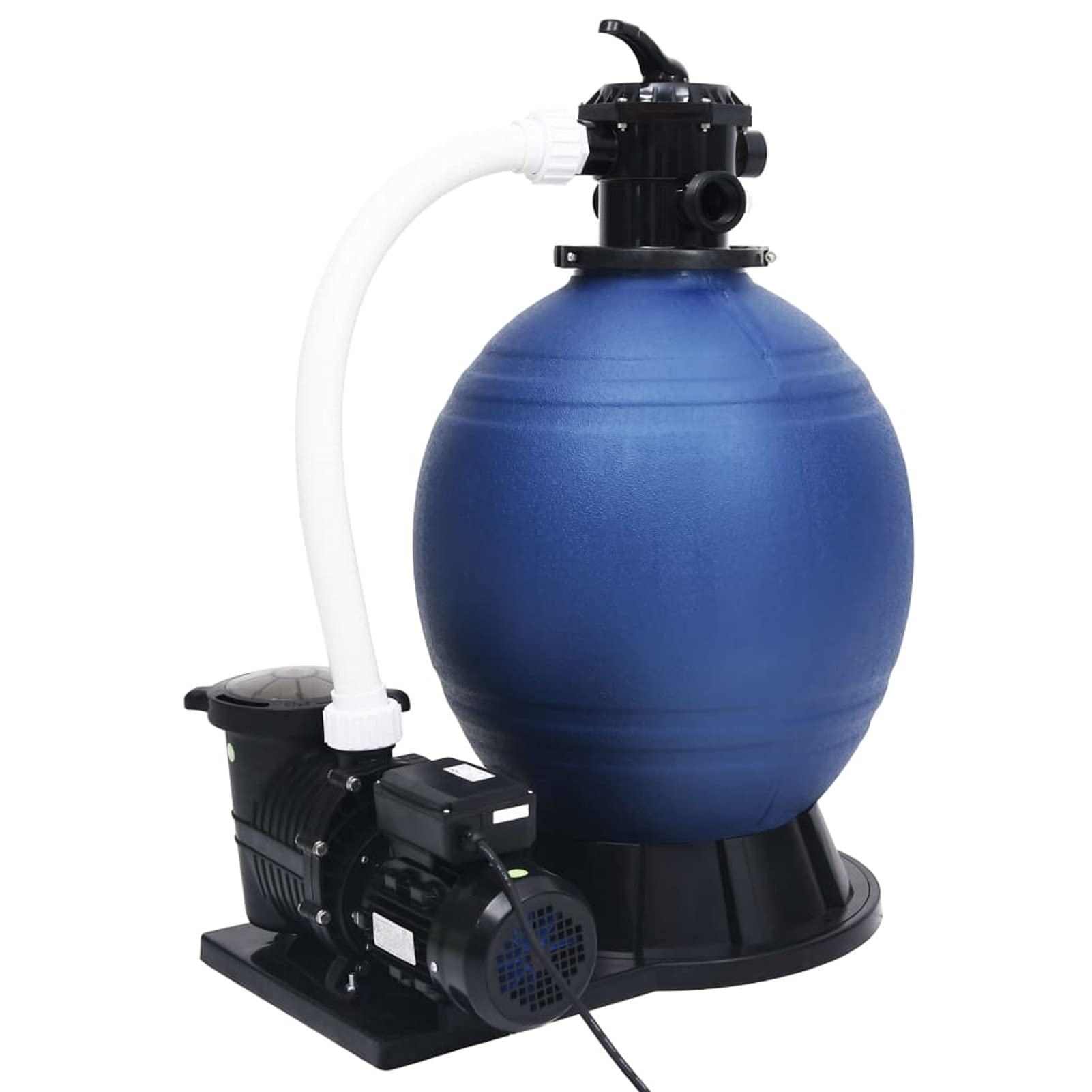 ShGaxin Filtro de Arena válvula de 7 vías y Bomba, Depuradora Piscina Arena, Filtro Piscina, Bomba De Picina, de 1000 W Azul y Negro