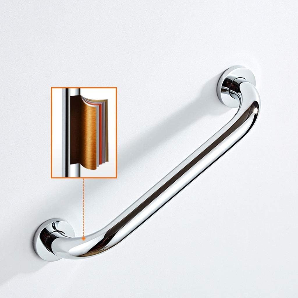 LCML Bathroom Grab Bar-Copper Punch Free 12 14 16 18Inch Bathroom Safety Balance Handrail，Elderly Disabled Handicp Kids Gravida，Silver Gold Bathroom Accessory/Gold/30Cm : Health & Household