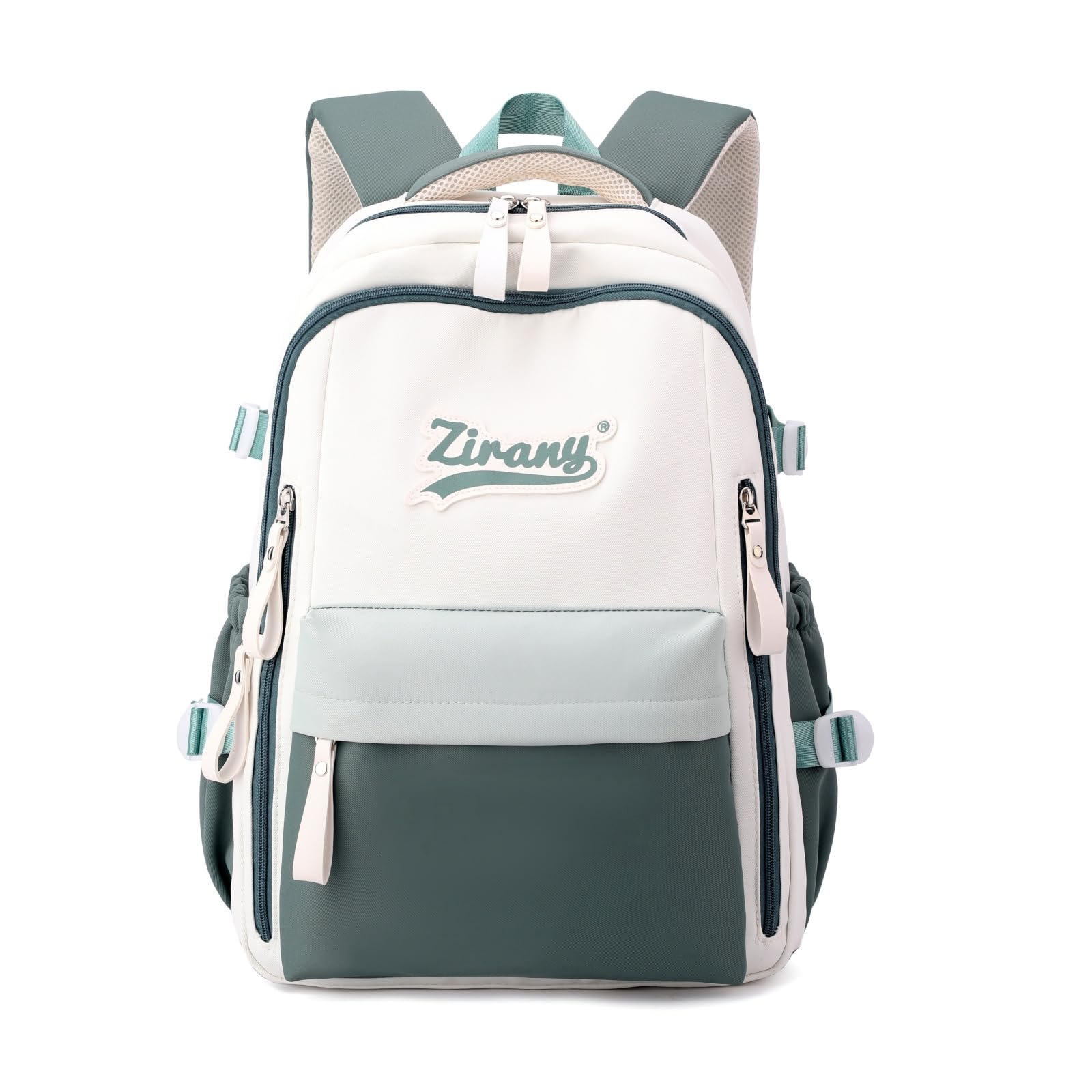 Tanou Mochila Escolar Niñas Adolescentes, Mochilas Grandes Escolares para Niña Chica de 9 a 16 años, Elegante Mochilas para Instituto de Nylon, Verde