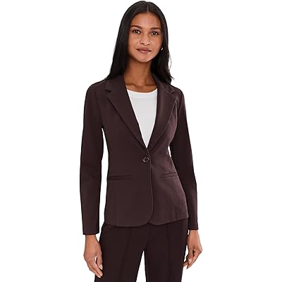 Liverpool Los Angeles Super Stretch Ponte Fitted Blazer java