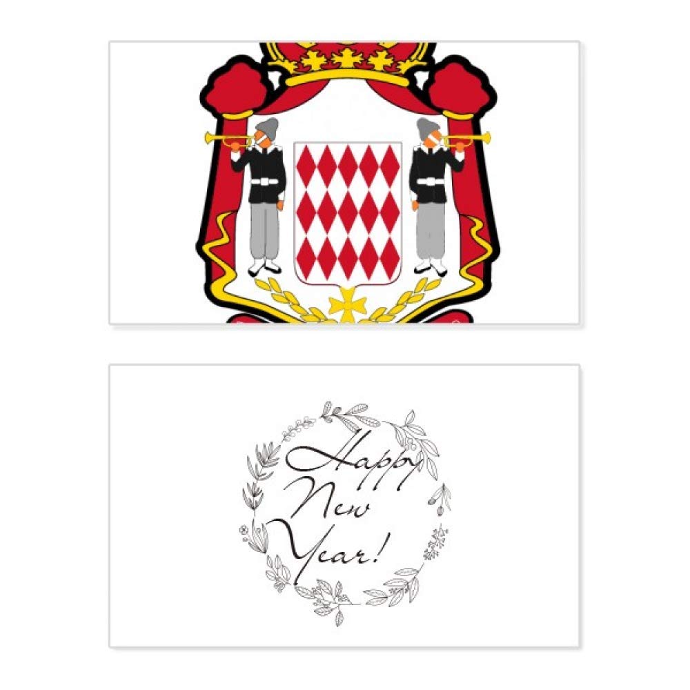 Tarjeta de Año Nuevo con emblema de Mónaco y bendiciones exclusivas 5