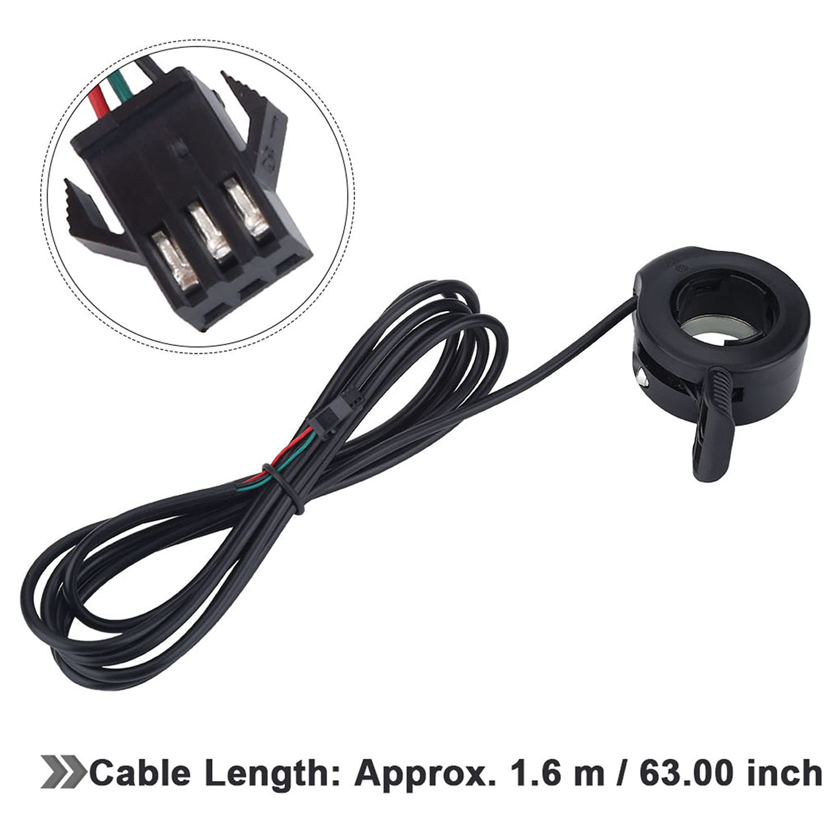 Yctze Thumb Throttle With 3-Speed Control Wires For Left/Right