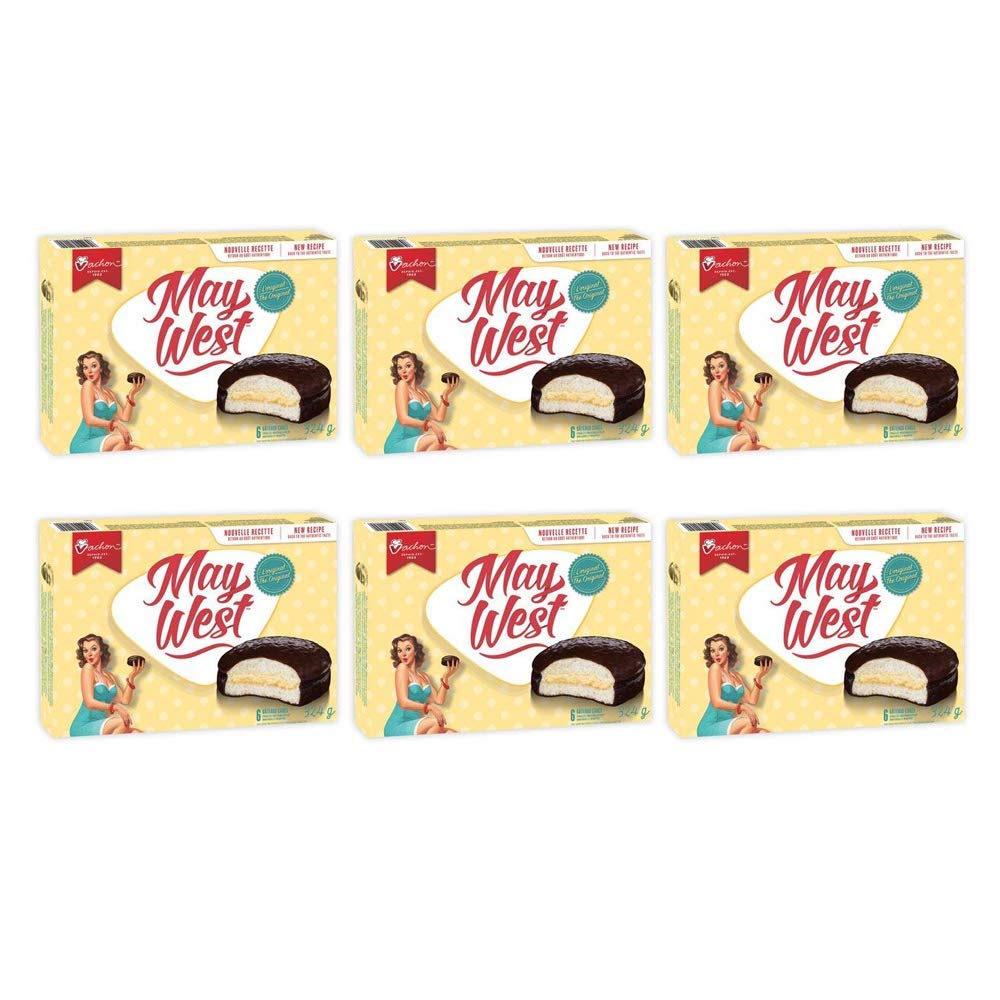 Vachon May West White Sponge Cakes 324g/11.4oz, 6-Pack (Imported from Canada)