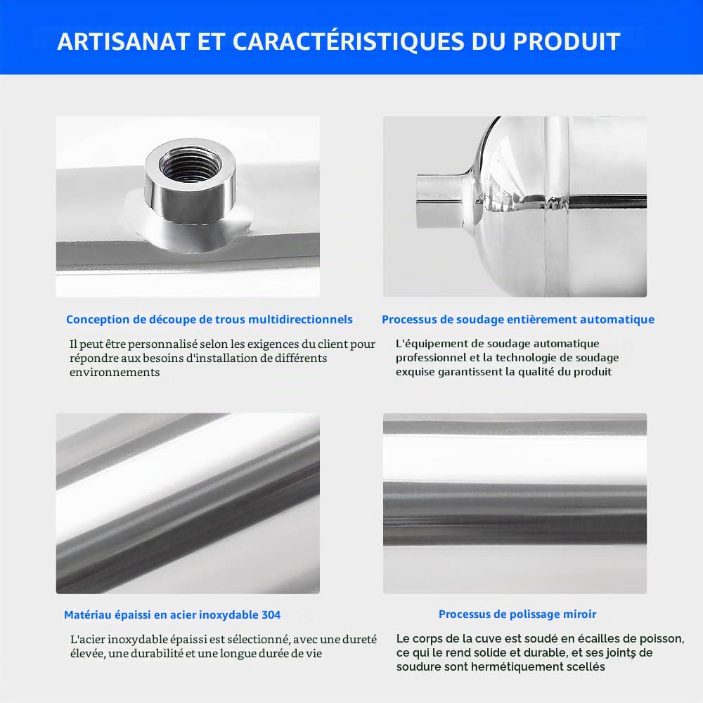 Mini réservoir d'air et d'eau Portable en Acier Inoxydable 304 Haute Pression (10 L-SG)