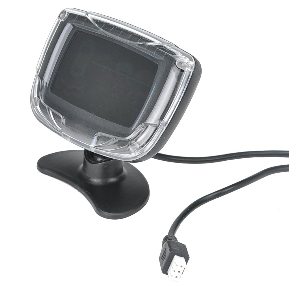 BW Sistema de estacionamiento de 8 sensores ultrasónicos, pantalla LCD de 2 pulgadas, alerta de audio, distancia de detección de 0,3 a 2,5 m.