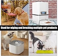 Vista 8 de 3 cepillos y esponja para fuentes de agua para gatos, dispensador de bebidas para mascotas, kit de limpieza para mascotas, perros, gatos, fuente