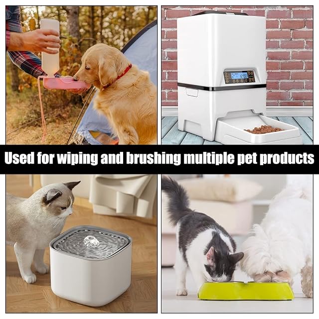 Foto 8 de 8 de 3 Cepillos y Esponja para Fuente de Agua para Gatos, Dispensador de Bebidas para Mascotas