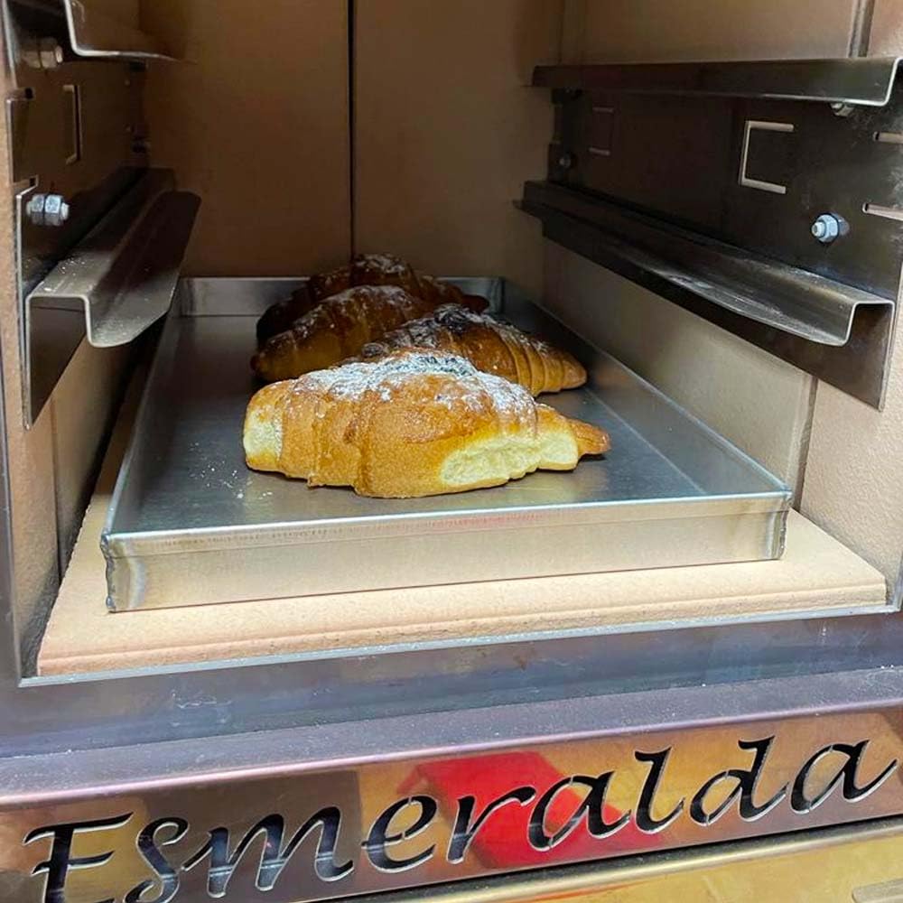 Alfonso Forni Stufa A Legna Con Forno-Esmeralda-Potenza Riscaldamento 15Kw,A Legna Economica In Acciaio Verniciato Antracite,Da Interno Con Forno In Mattoni Refrattari,Ideale Per Cucina,Made In Italy