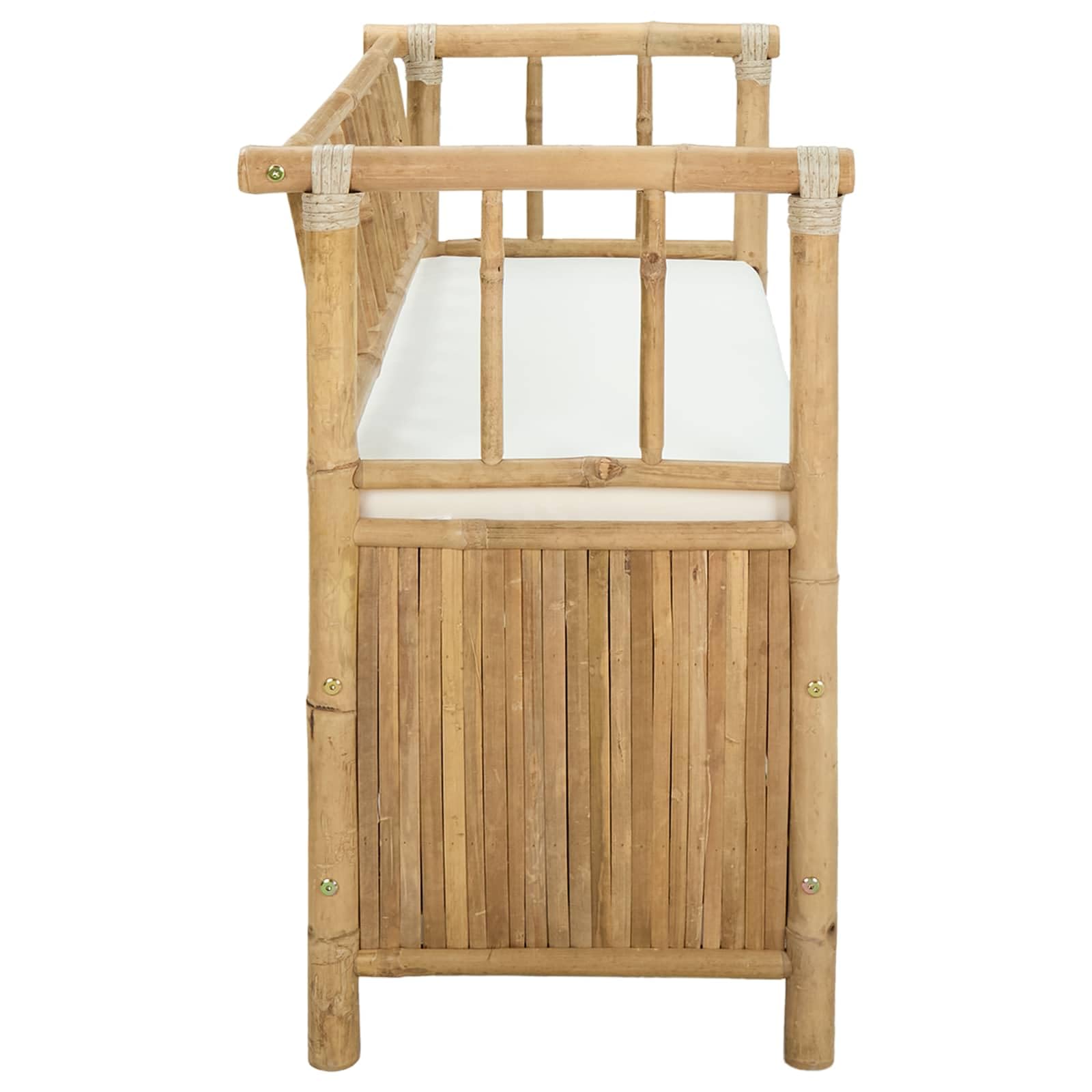 Szafka ogrodowa Ławka 110 x 47 x 80 cm Bambus naturalny prostokątny