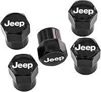 Vista 1 de Jeep Cubiertas de tapa de válvula con acabado negro con logotipo... (negro B)