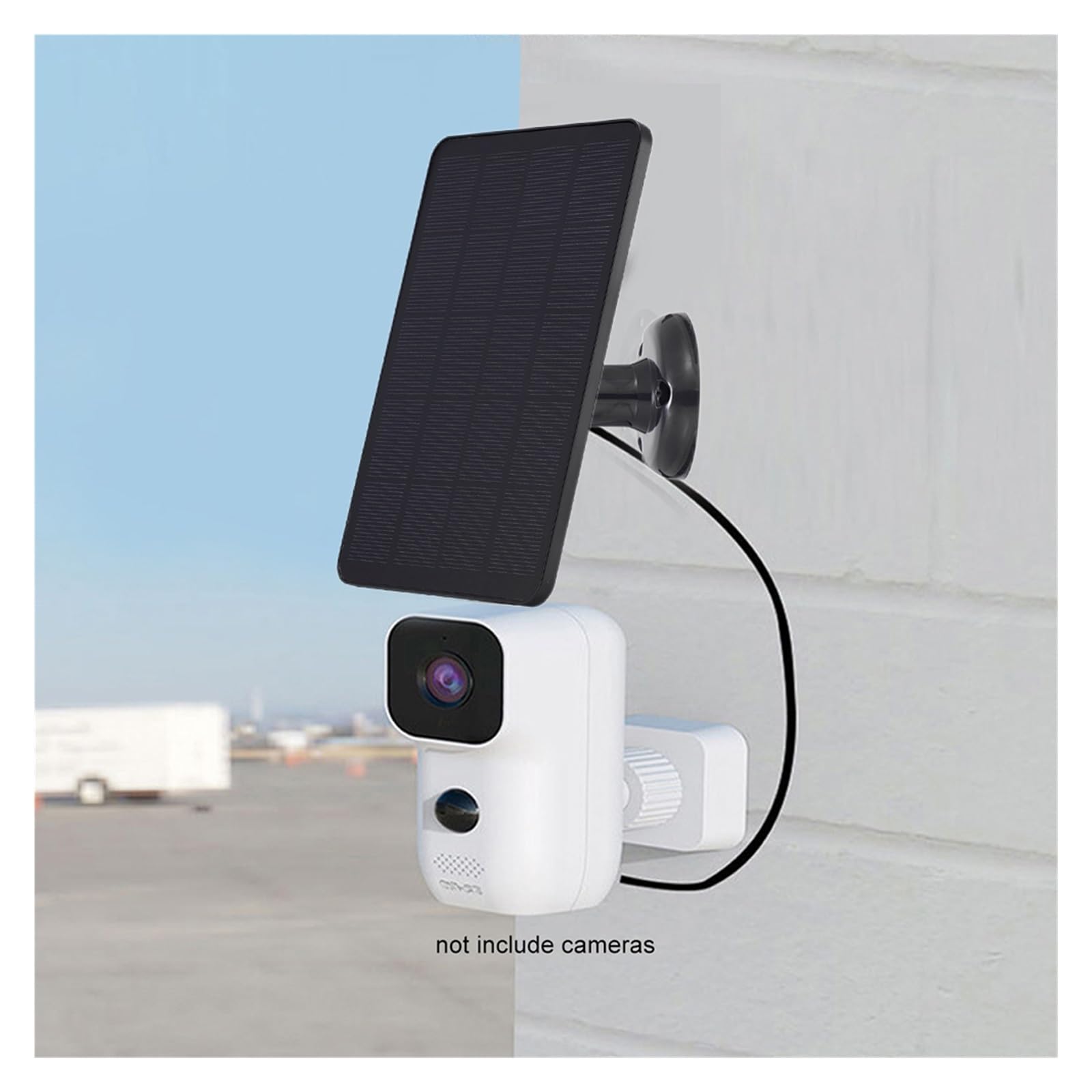 1 szt. 10W 5V ładowarka do ogniw słonecznych USB + type-c 2w1 ładowanie przenośne panele słoneczne kamery bezpieczeństwa System oświetlenia domowego Idealny Wynik(White 5pcs)