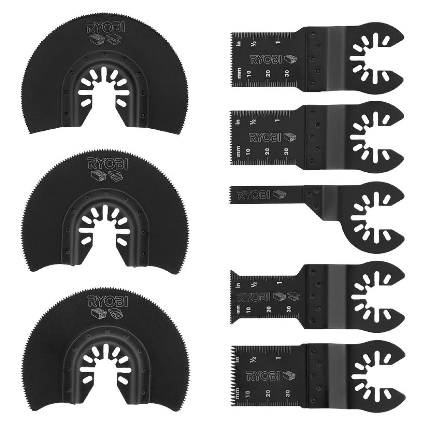 Set di lame oscillanti multi-materiale, 8 pezzi