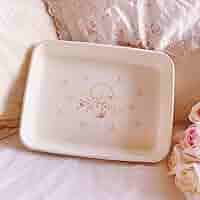 マニーローズ　ホーローバット マニー ローズ ホーロー － フレンチカントリーのバラ柄、レース