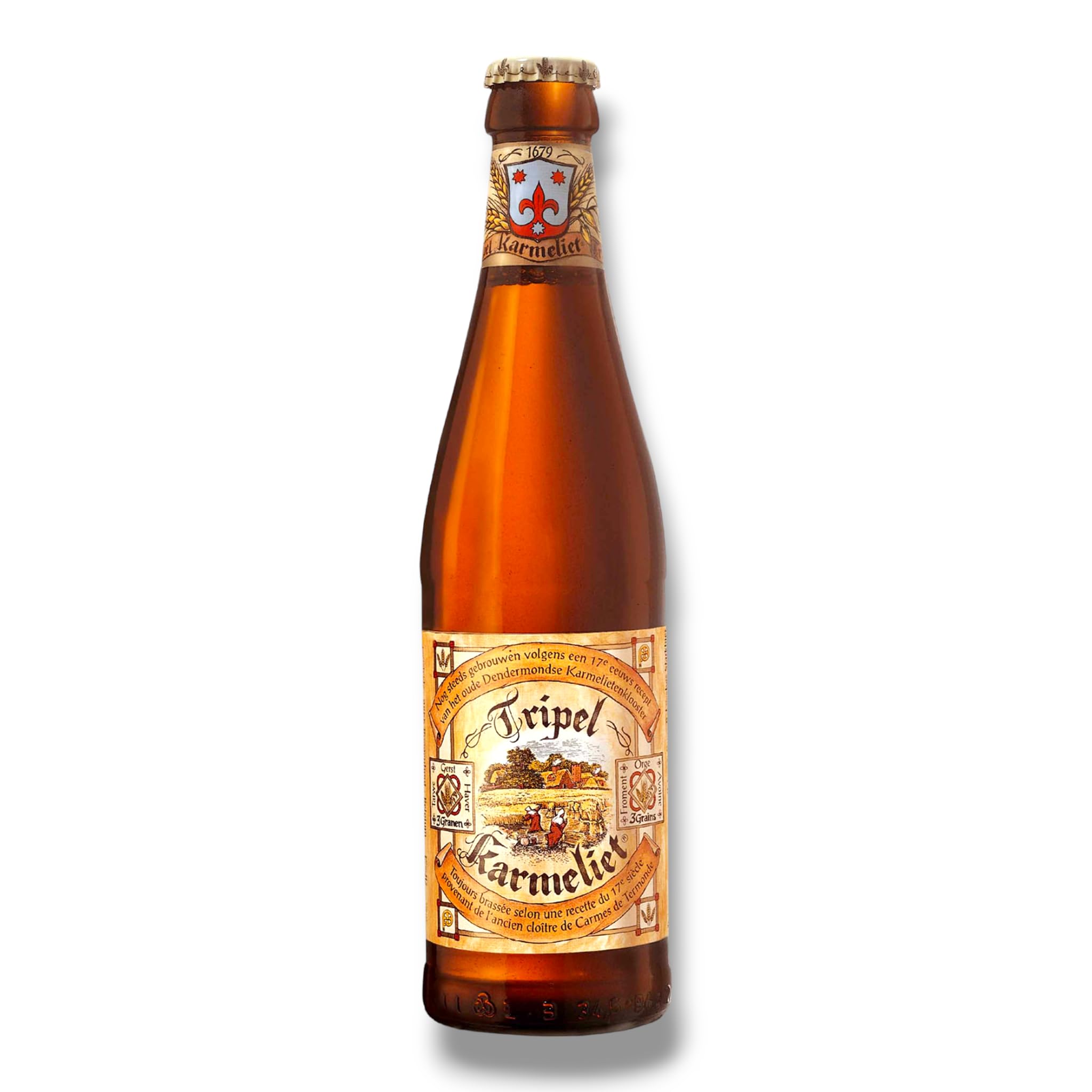 Tripel Karmeliet Bier 24 x 0,33 l- Belgisches Starkbier als Dreikorn Tripel mit 8,4% Vol.- Inkl. Haus der Biere Berlin Bierdeckel