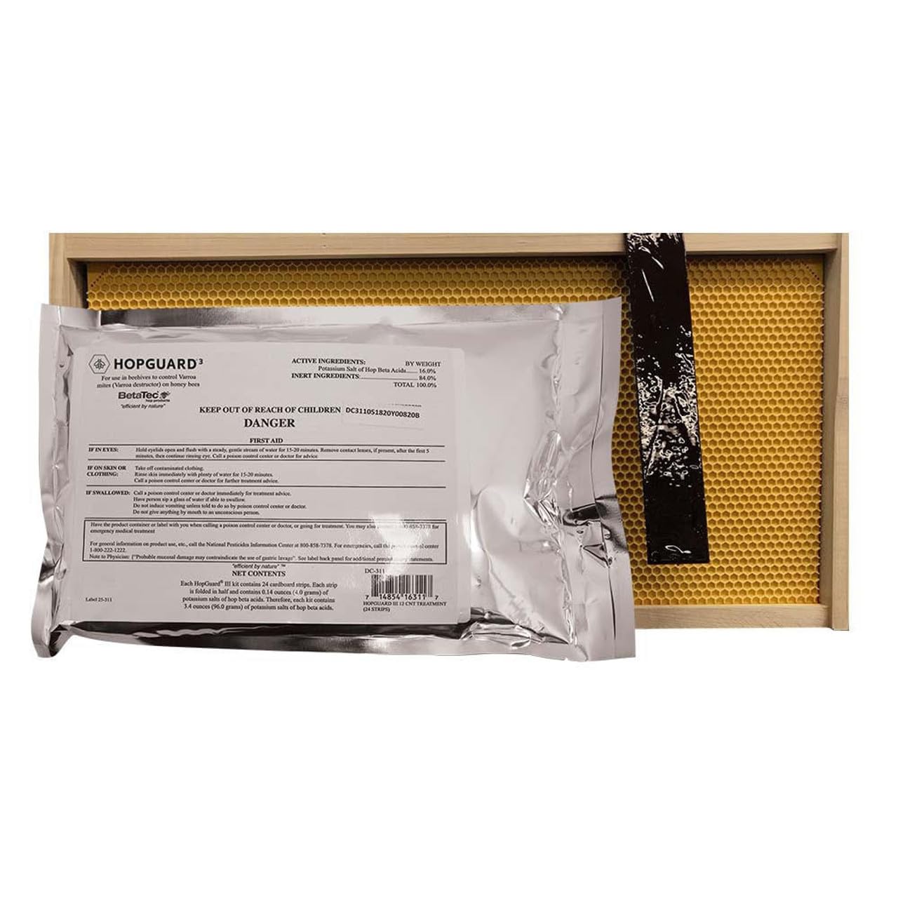 Mann Lake HopGuard 3 Mite Control for Hives (10 Strips, 5 Treatments)