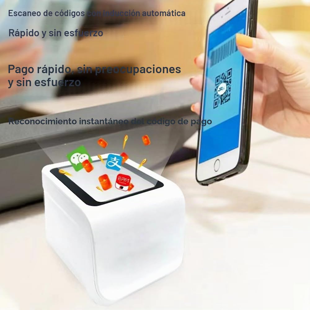 Docooler QR Escáner de Código de Barras de Escritorio Móvil Con Sensor Automático USB - Lector de Códigos de Pago Para Supermercado, Tienda Minorista