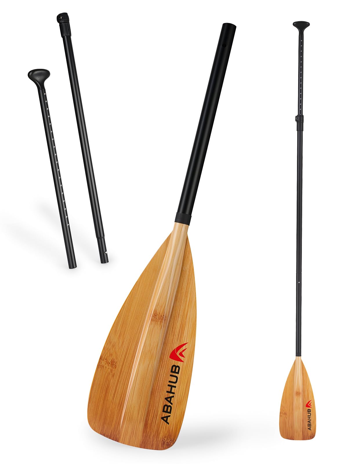 Abahub Pagaia SUP Alluminio Remi SUP Paddle Stand Up Paddle Telescopico 173-213 cm per Tavola da Surf Canoa SUP, Lama in Nylon di Plastica in Nero/Blu/Verde/Rosso/Arancione/Giallo
