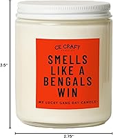 Vista 96 de CE Craft - Vela de Victoria de los Raiders - Regalo Temático de Fútbol (Cactus Bloom)