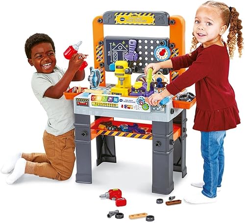 Miniatura 8 de VTech - My Super Interactive Workbench, Children's DIY, Educational Games, Stand-Alone Construction Game, 96 Pieces and Play Accessories, Gift for