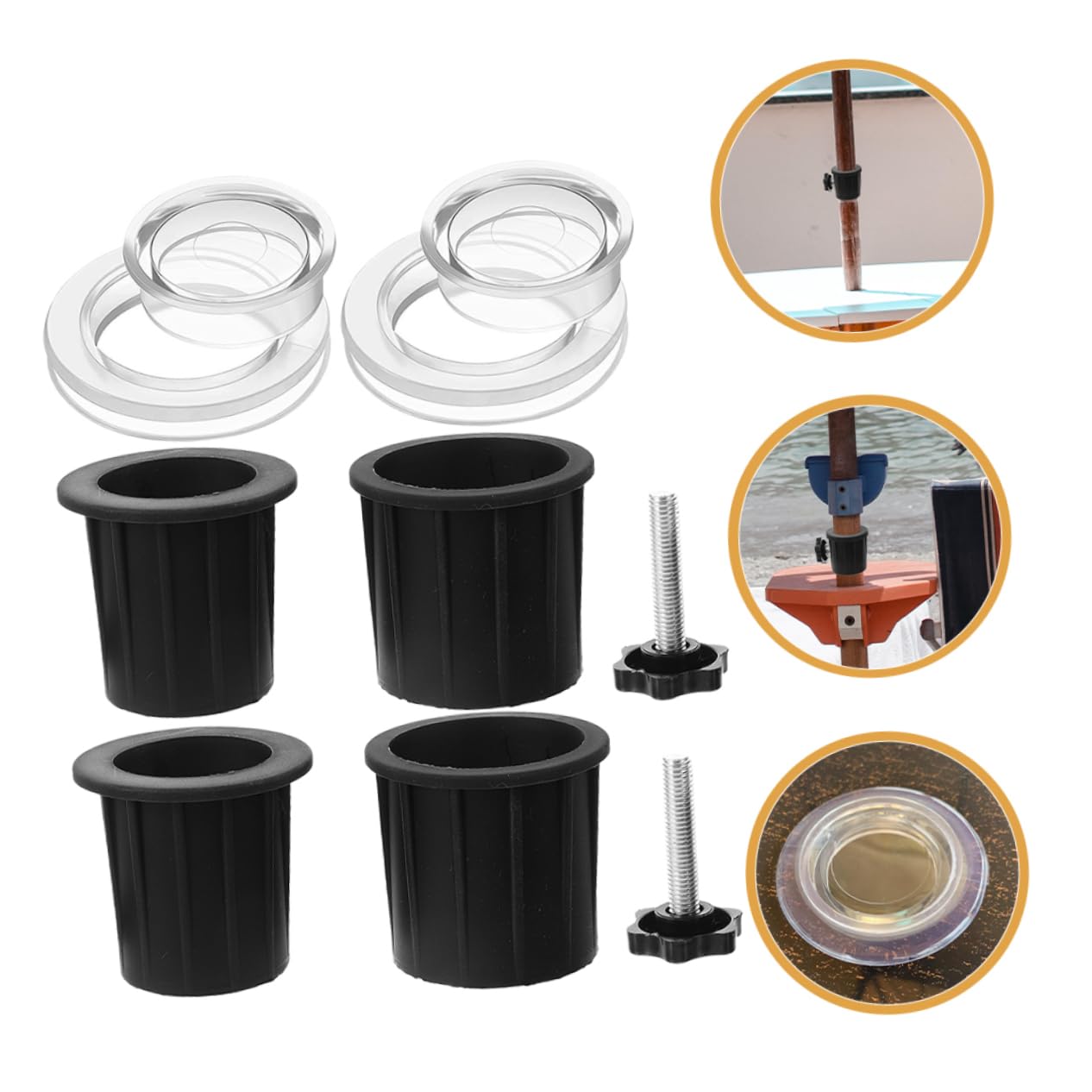 SUPVOX 5 Set di Tappi di Fissaggio per Base Ombrellone Supporto per Ombrellone con Coperture per Base Supporto per Ombrellone Foro per Ombrellone Base per Ombrellone da Esterno per