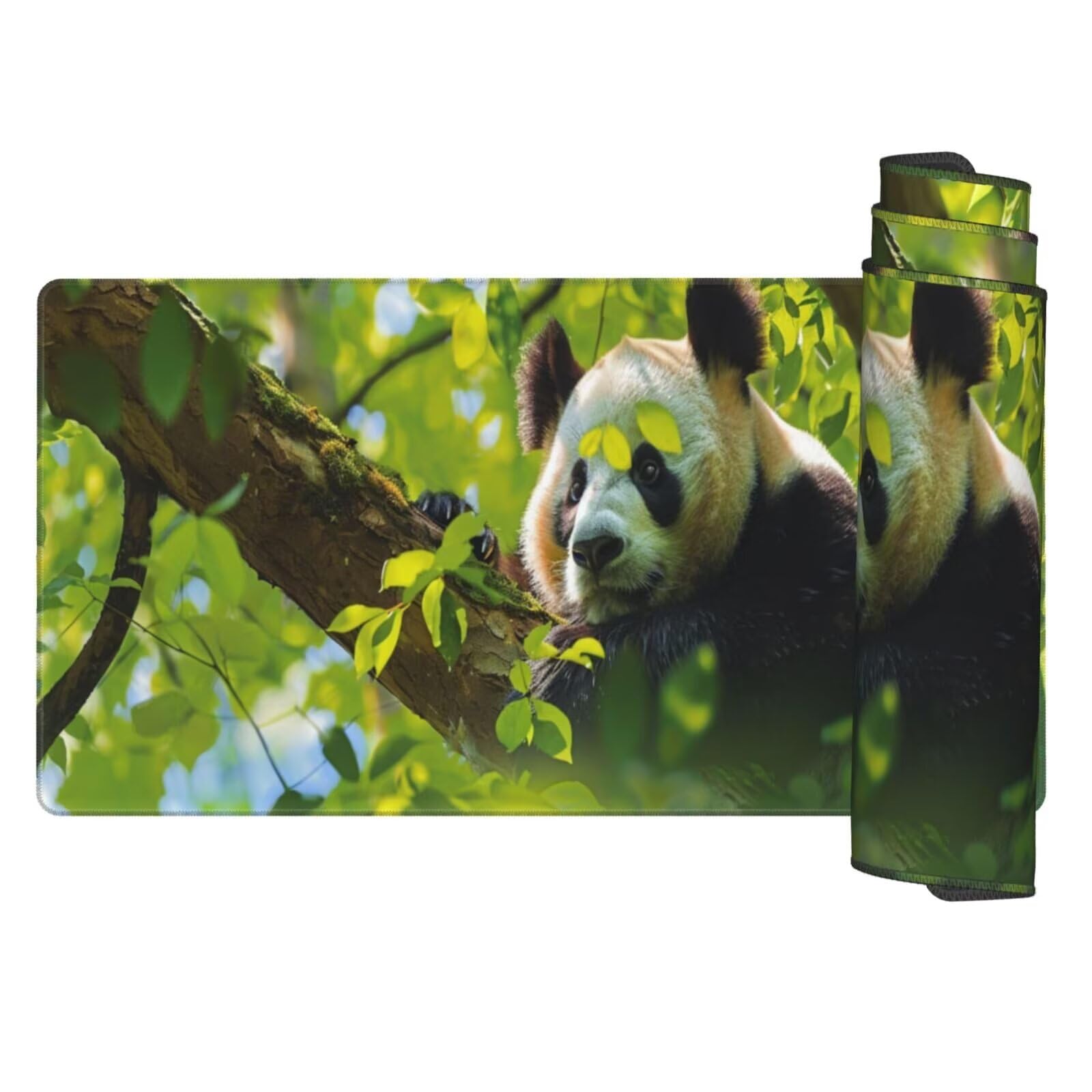 Alfombrilla Ratón XXL 1200x600mm,Alfombrilla de Escritorio Multifuncional,Protector de Mesa Mouse Pad Impermeable,Gaming mousepad Antideslizante para Hogar,Oficina Regalo - animal,Panda gigante ZJ-475