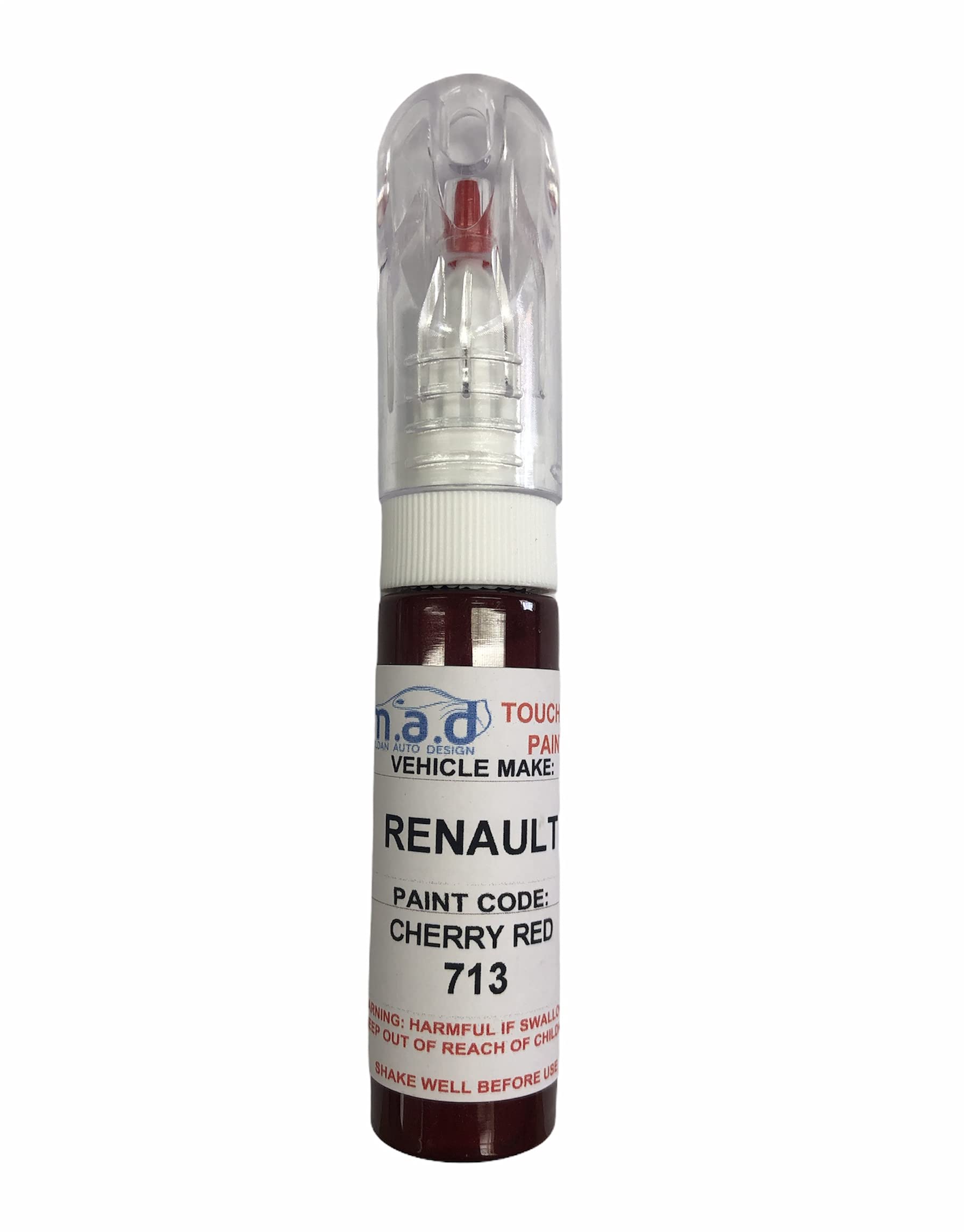 M.a.d Myldan Auto Design Just Paint Touch Up Car Paint 20Ml Pen For Renault Cherry Red 713 Scratch Chip Repair (Just Paint)