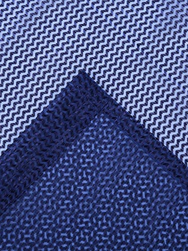 Image of Set of 2 Pcs Sheer Premium Lightweight Tissue Fabric Solid Blue Color Eyelet Door Curtain, 2 Pc Door Curtain 7ft