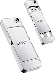 Lexar D70E 512GB Dual Drive External SSD, Up to 2000MB/s Read and 1300MB/s Write, Cable-Free Portable SSD for USB Type-C/Type-A Devices, Compatible with iPhone 17 or Above