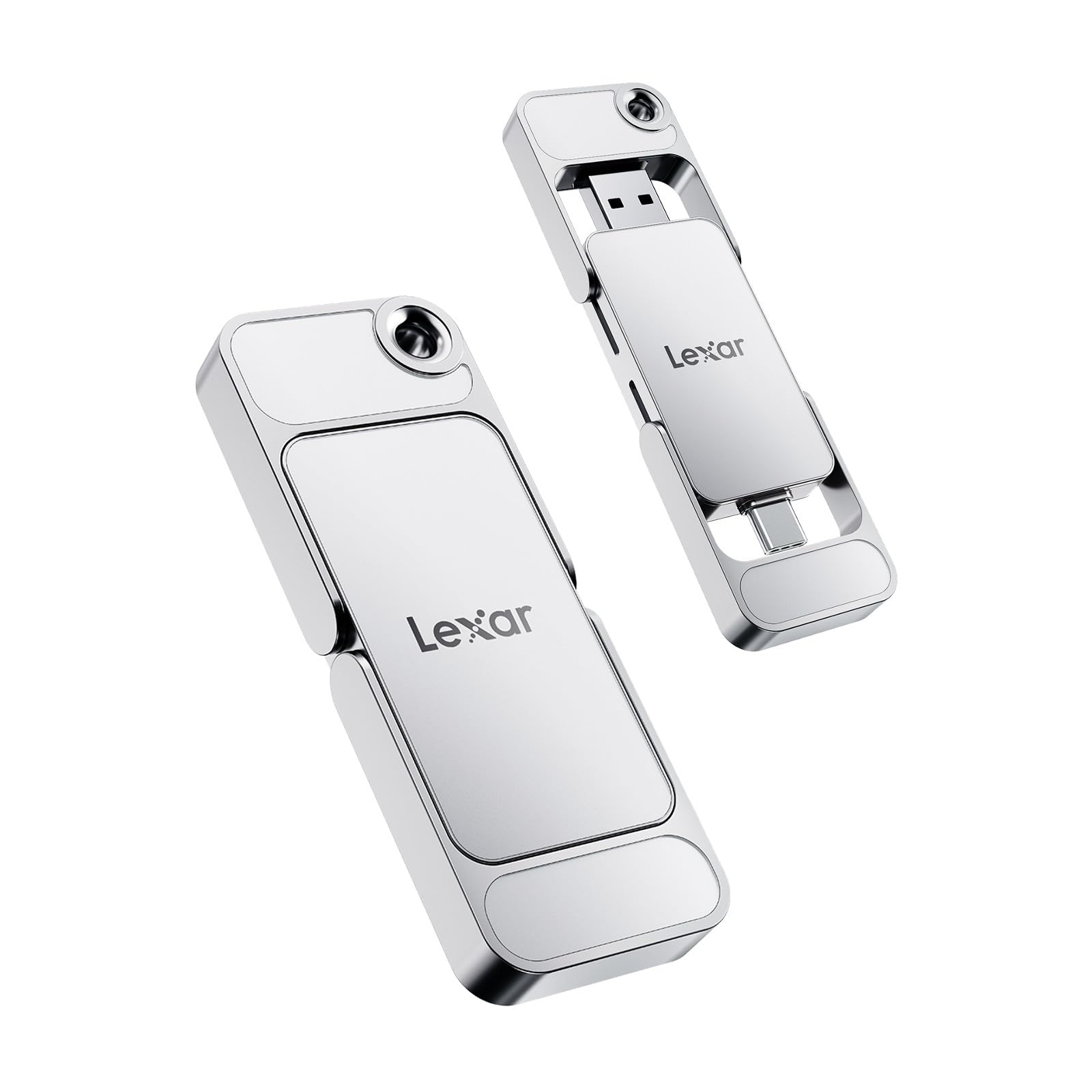 Lexar D70E 1To SSD Externe Dual Drive, Jusqu’à 2000 Mo/s Lecture, 1800 Mo/s Écriture, Portable USB-C/USB-A, Compatible iPhone 17