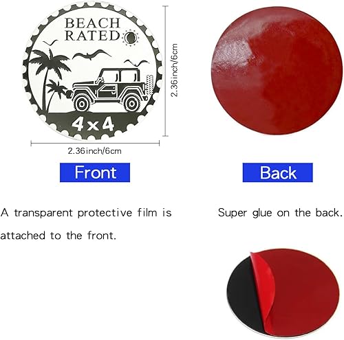 Miniatura 2 de Insignia de automóvil con clasificación para perros, 4 x 4, de metal para automóvil, insignias de metal 3D, emblemas redondos, calcomanías de