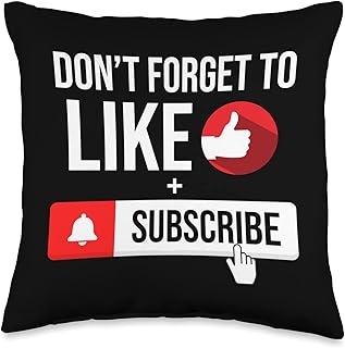 Social Media Influencer Like Subscribe Video Content Vlogger Throw Pillow