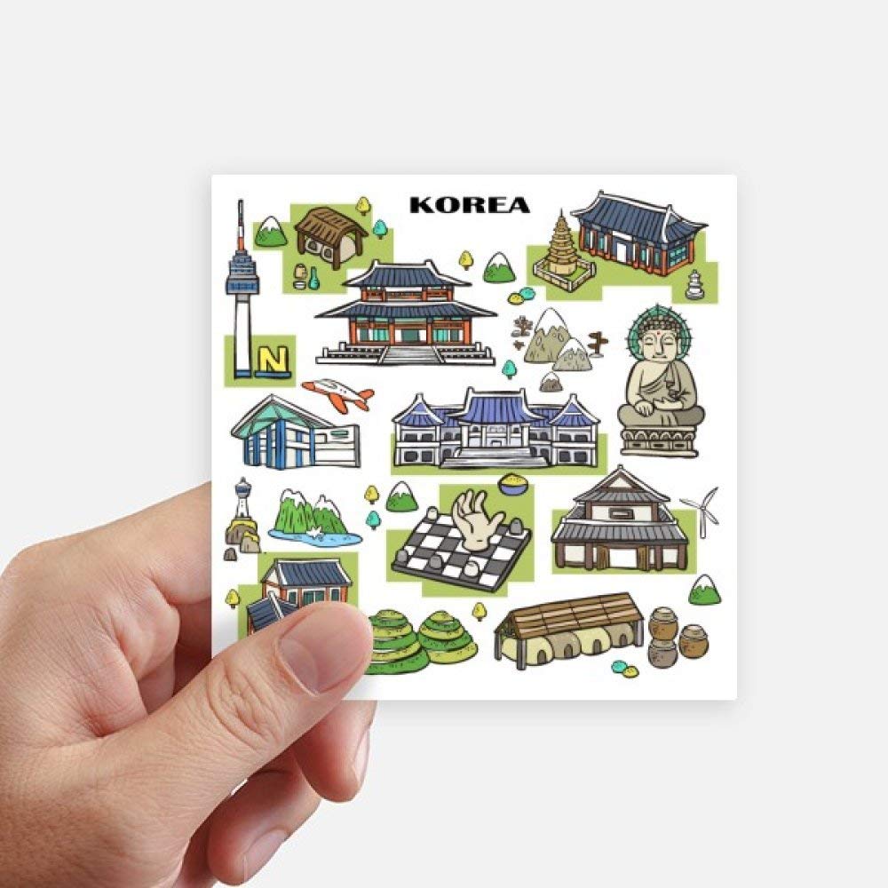Sticker Corée du Sud pour valise voyage et décoration pc portable DIYthinker motif touristique