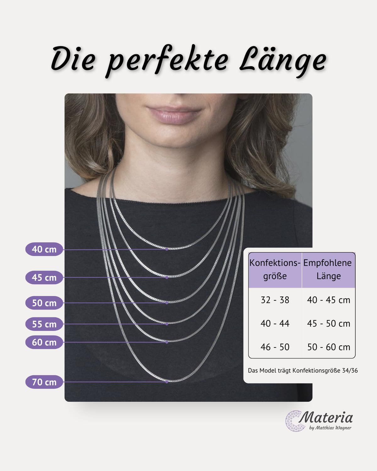 Panzerkette Silber 925 flach 2mm antik geschwärzte Halskette für Herren K16 | Kompakte Kette im Antik-Look aus Sterlingsilber von MATERIA by Matthias Wagner